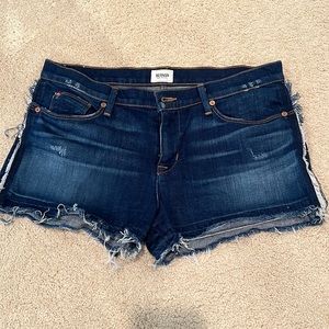 Hudson frayed blue Jean shorts